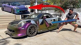 MERMAID GREEN PURPLE Toyota MRS Hot Colorshifting Wrap | Recessed Areas And What To Not Do