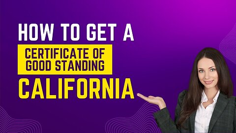 Certificate Of Good Standing California #certificateofgoodstanding