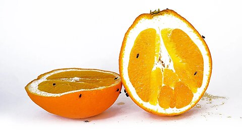 Fruit Flies vs. Orange Timelapse
