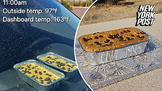 Park rangers tried baking banana bread in a car in a 105-degree heat wave