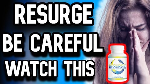 RESURGE REVIEW - Resurge Supplement Work? #ResurgeSupplementReviews!