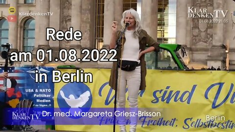 Rede von Margarete Griesz-Brisson auf der Demo in Berlin am 01.08.2022