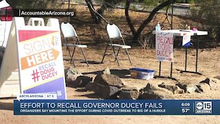 Effort to recall Governor Ducey fails