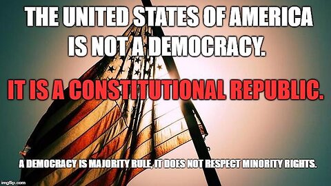 IN AMERICA 🇺🇲 WE LIVE IN A CONSTITUTIONAL REPUBLIC NOT A DEMOCRACY [CHEVRON DEFERENCE CURBSTOMPED]