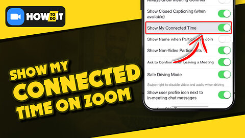 How to turn on show my connected time on Zoom