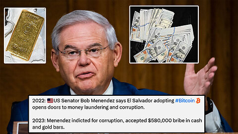 Sen. Bob Menendez [D], who said Bitcoin is for Criminals, indicted on Bribery Charges [Gold/Cash] 😂