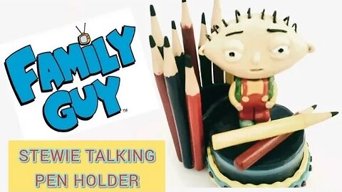How to make Stewie Griffin talking pen holder with fimo / polymer clay. Family Guy