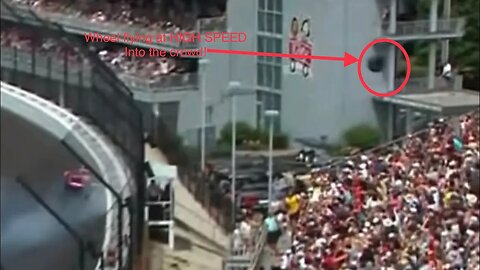 Extremely scary moment as in the car will flies towards the in the Indianapolis 500