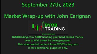 September 27th, 2023 Market Wrap Up. For educational purposes only.