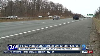 Fatal pedestrian crash on Interstate 95