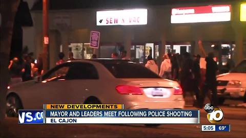 Mayor, leaders meet following El Cajon police shooting