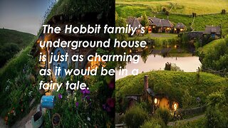 The Hobbit family’s underground house is just as charming as it would be in a fairy tale.