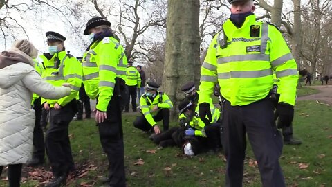 Girl Arrest Hyde Park, then Rugby tackled