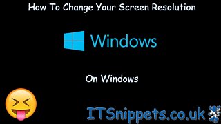 How To Change Your Screen Resolution in Windows (@youtube, @ytcreators)
