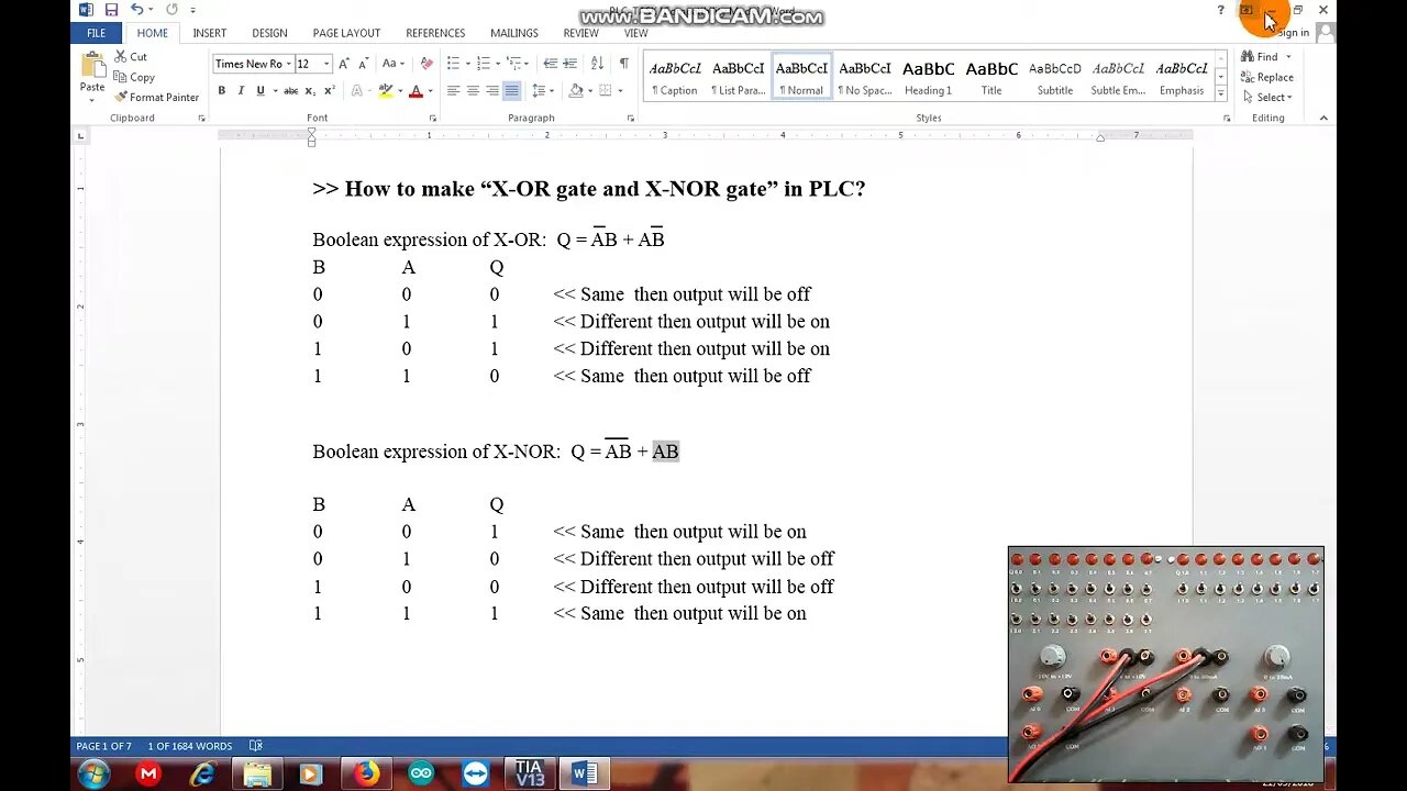 Exercise - 004 - 2 | XNOR Gate Logic