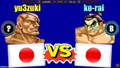 Street Fighter II': Hyper Fighting (yu3zuki Vs. ko-rai) [Japan Vs. Japan]