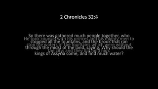 2nd Chronicles Chapter 32
