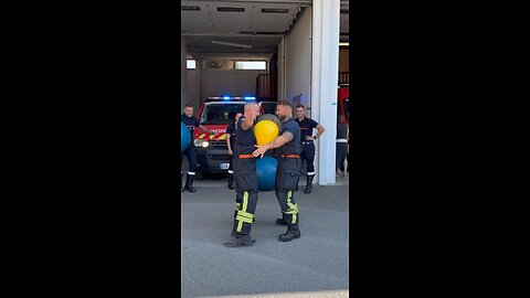 Firefighters training