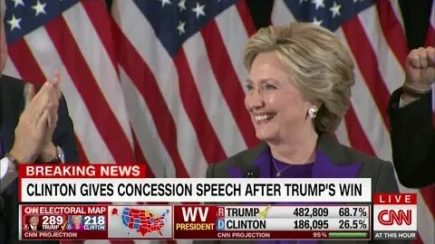 Hillary Clinton - Concession Speech - US Presidential Election 2016