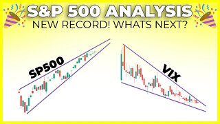 🏆 SP500 SETS NEW RECORD HIGH 🏆 (Patterns Coil Tighter & Volume Drops) | S&P 500 Technical Analysis