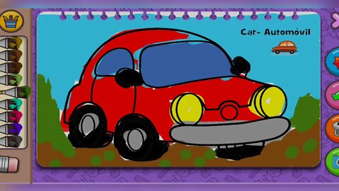 Paint a car. Coloring and Learn for you kids - Car painting - Coloring and Learn - Educational Games