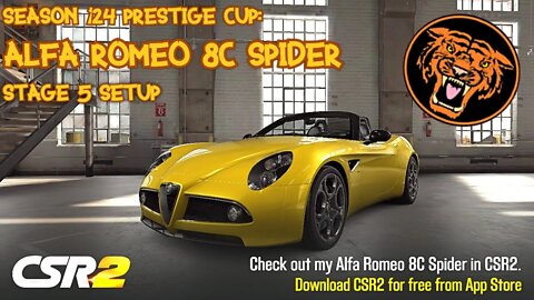 the Stage 5 Setup of the Alfa Romeo 8C Spider - Season 124 Prestige Cup car
