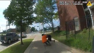 Good Samaritan Tackles Suspect Fleeing Cops