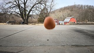 Slow Motion Pumpkin Drop