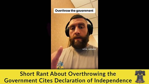 Short Rant About Overthrowing the Government Cites Declaration of Independence