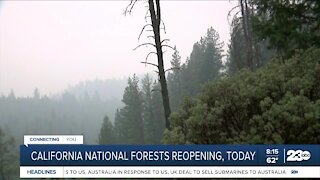 National forests reopening