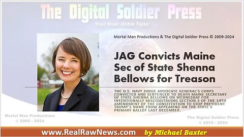 JAG Convicts Maine Secretary of State Shenna Bellows for Treason