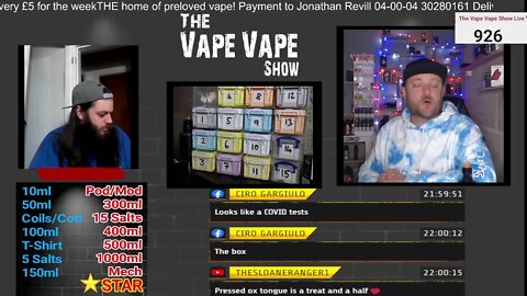 THE Saturday Night Vapeaway with Vape or No Vape!