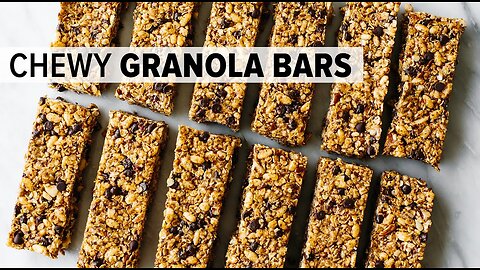 HEALTHY GRANOLA BARS | chewy chocolate chip granola bars + gluten-free!