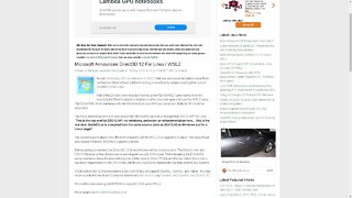 2020 Microsoft Announces Direct3D 12 For Linux ( WSL2)