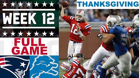 Patriots vs Lions on Thanksgiving Day FULL GAME - NFL Week 12 2010