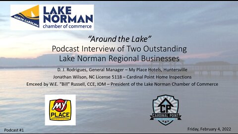 Around the Lake - Interview of My Place Hotels Huntersville & Cardinal Point Home Inspections