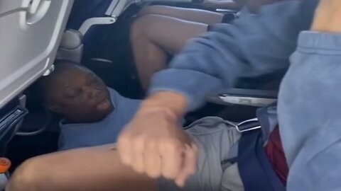 Black Woman Spits On White Passengers Before And As She Is Being Forcibly Removed From Airplane!