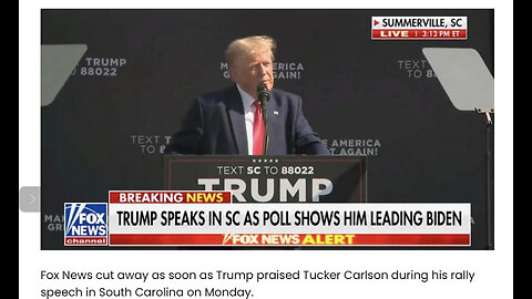 Fox News Cuts Away From Trump the Moment He Mentions His Blockbuster Interview with Tucker Carlson