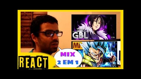 2 Reacts em 1 Tipo Gogeta 🌌 Ft PTK Dragon Ball/Rap da Merlin Team GBL 18