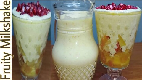 Fruity Milkshake Recipe | How To Make Easy And Creamy Fruity Milkshake | Pak Vs Malaysian Food