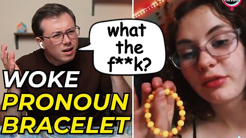 Crazy Woke White Girl Explains Pronoun Bracelets (Cringe TikTok))