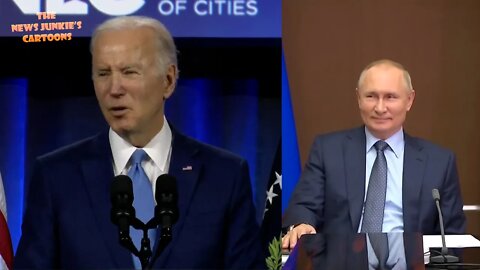 Biden: The spike in gas prices is "the fault of Vladimir Putin."