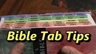 Bible Tabs Installation Tips