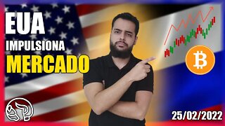 EUA REAGE E MERCADO SOBE! COMPRAR OU VENDER? Análise Bitcoin 25/02/2022