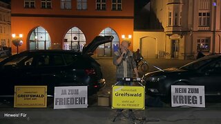 Greifswald - Uwe mit einer starken Rede - Krieg gegen das eigene Volk ? 02- 10-2023