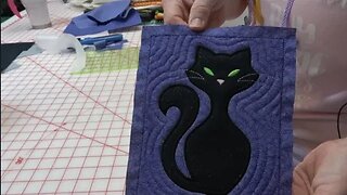 DBJJ Halloween Placemat - Cat Block. Use Scan n Cut for Applique