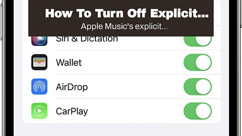 How To Turn Off Explicit Content On Apple Music