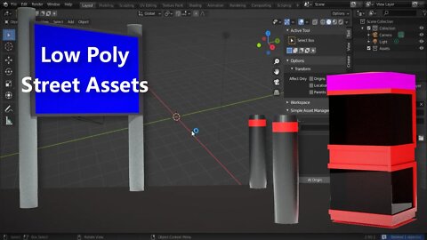 Low-poly street assets in Blender [part 2]