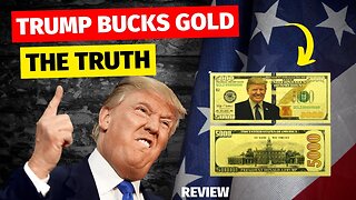 TRUMP BUCKS GOLD BILL $5000 (ALERT!!) Review - Commemorative Gold Trump Bucks Bill 5000$