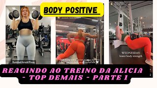 react treino Alicia - body positive gym motivation